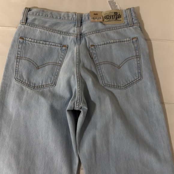 NWT 94 BAGGY SILVERTAB distressed light wash JEANS 27 x 31 - Picture 8 of 8